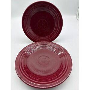 3 Homer Laughlin  Fiesta Claret  Luncheon Plate 10962586
